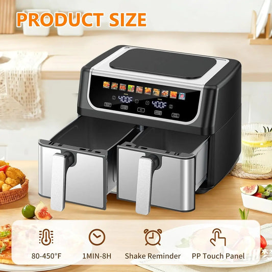 Dual Basket Air Fryer With Twin Baskets For Efficient Cooking