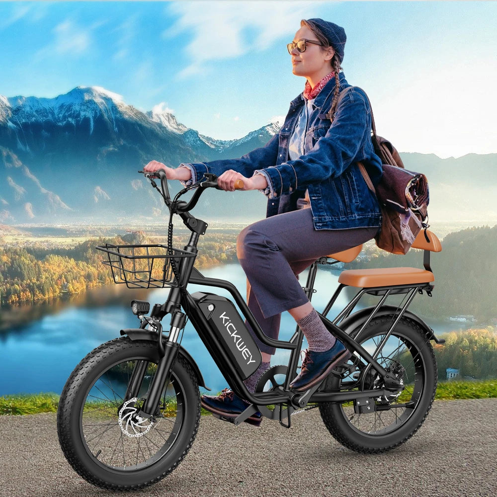 Kickwey Electric Mountain Bike 1500W Peak Removable Battery