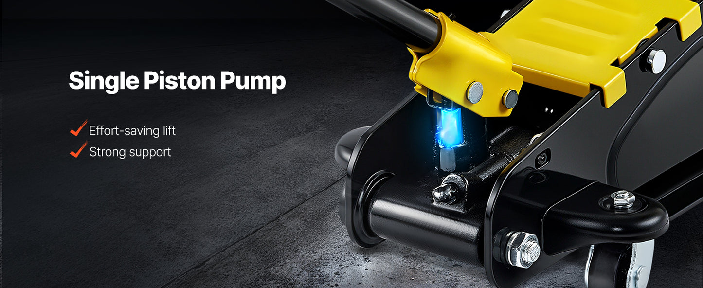 SucceBuy Steel Hydraulic Floor Jack With Low Profile Design