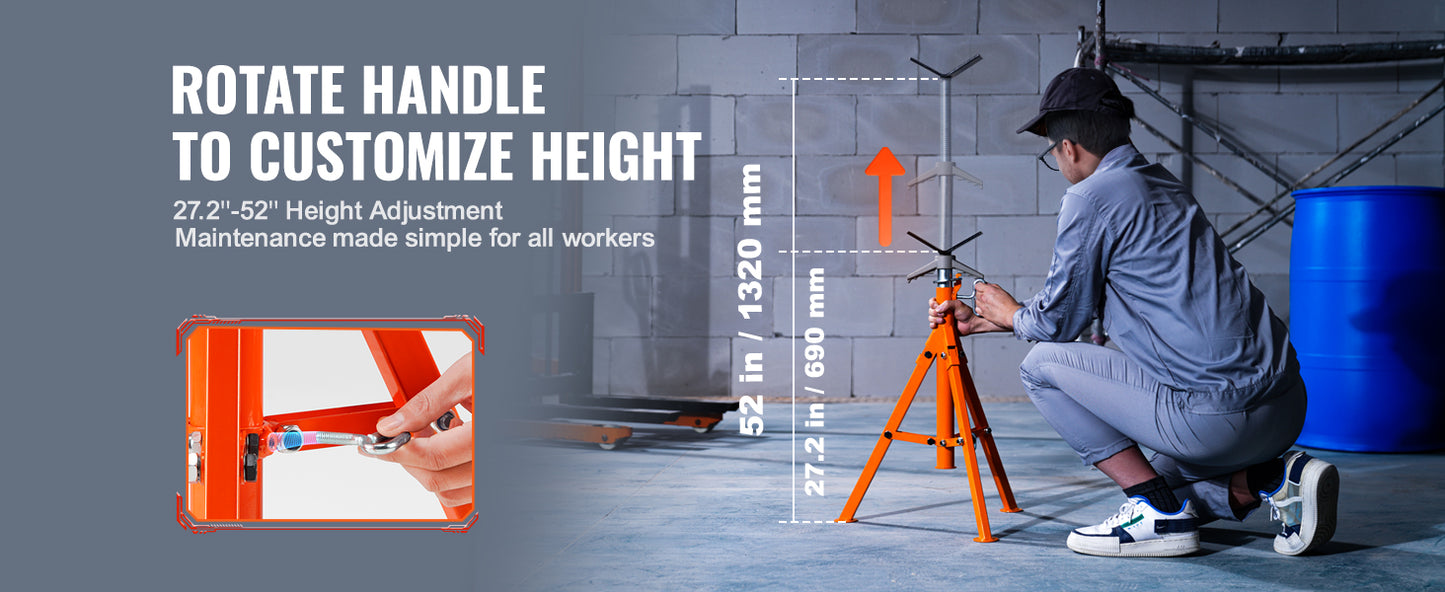 SucceBuy 2500Lbs Pipe Stand V Head Heavy Duty Industrial Grade