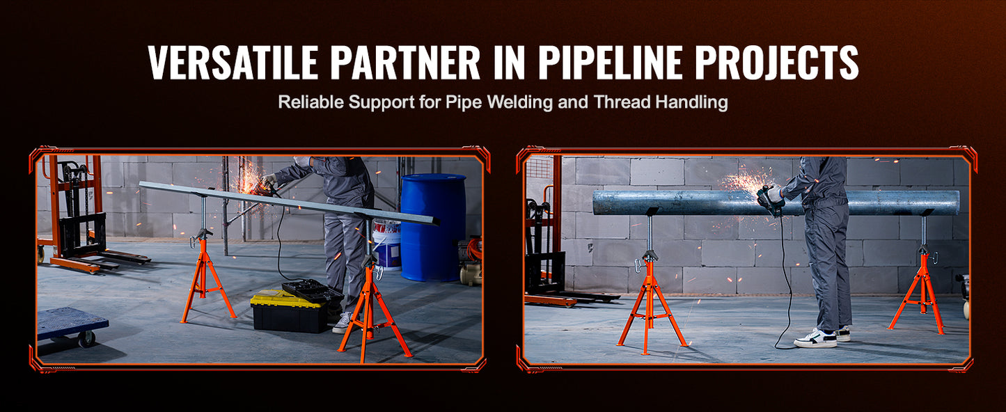 SucceBuy 2500Lbs Pipe Stand V Head Heavy Duty Industrial Grade