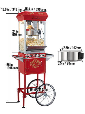 Succebuy Popcorn Maker Commercial Popper Machine SUS304 Heating Tube