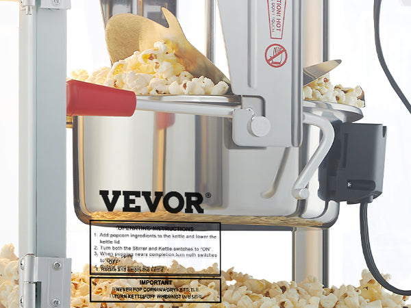 Succebuy Popcorn Maker Commercial Popper Machine SUS304 Heating Tube