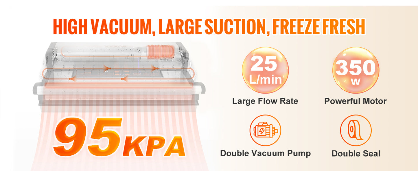 SucceBuy Automatic Vacuum Sealer Machine With Bag Roll Storage